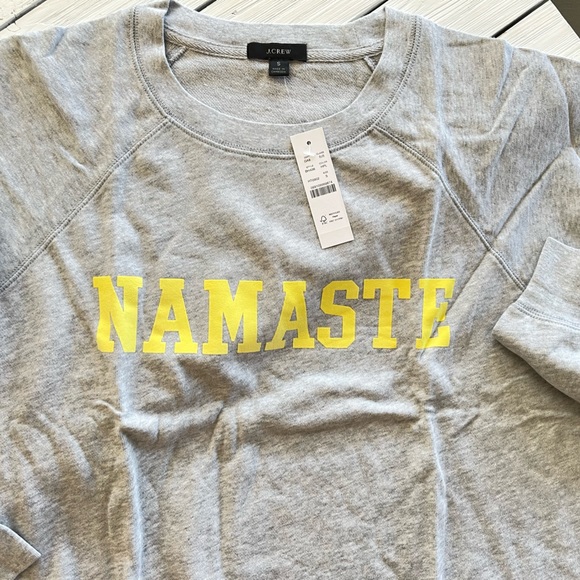 J crew oversized namaste gray sweatshirt womens - Picture 8 of 11